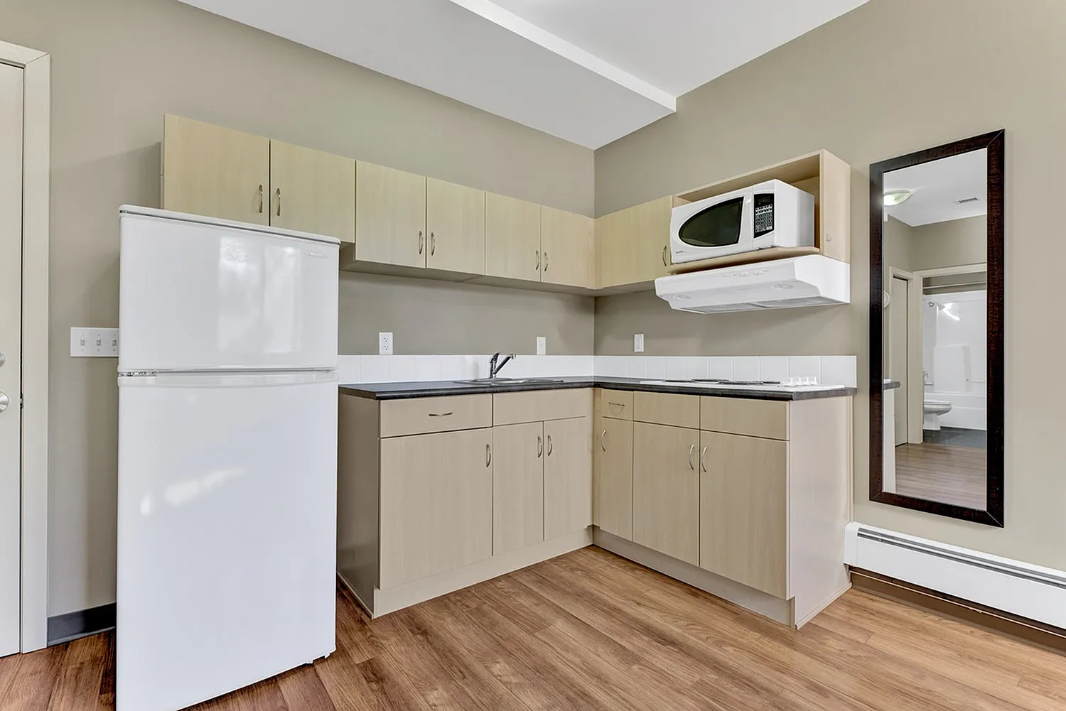 Kitchen with sleek finishes