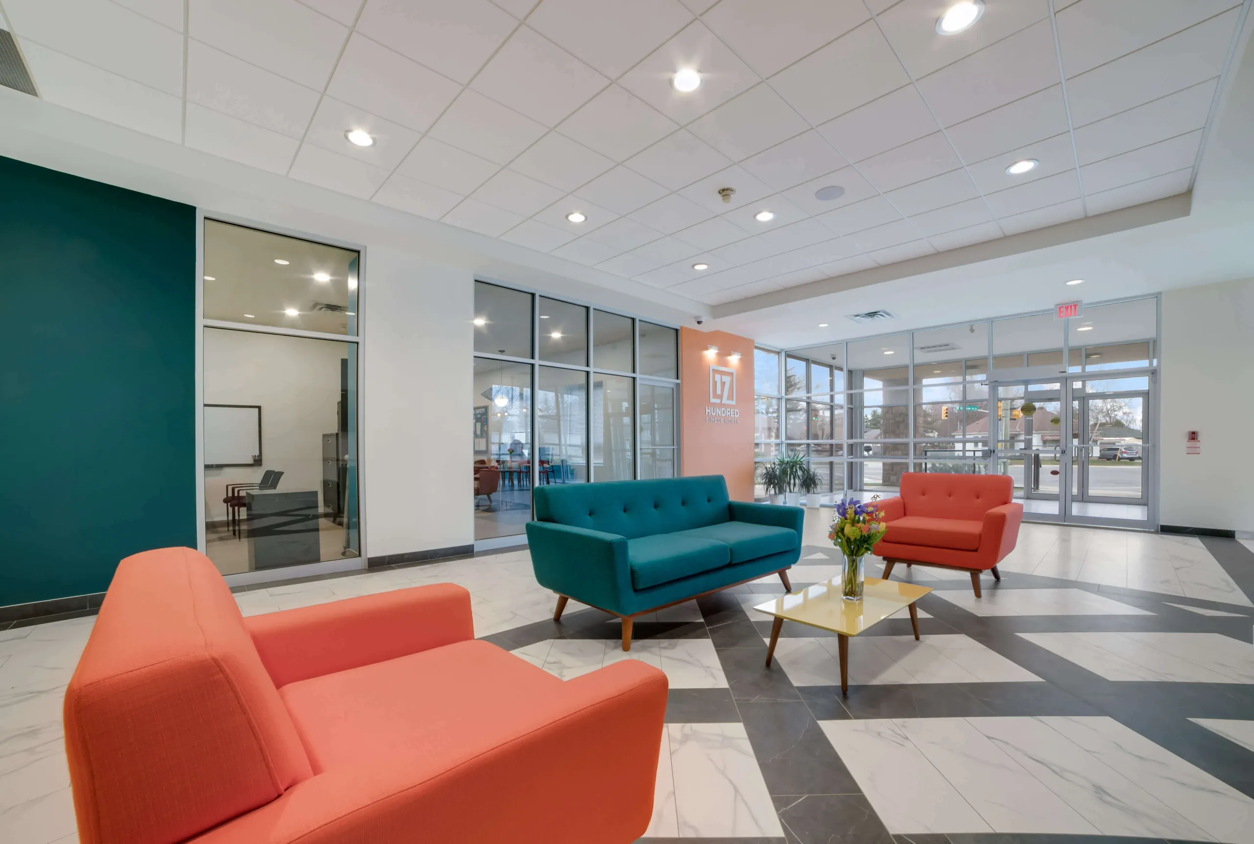 Lobby seating area