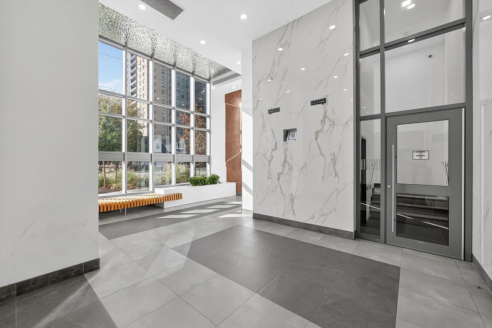 Elegant building lobby